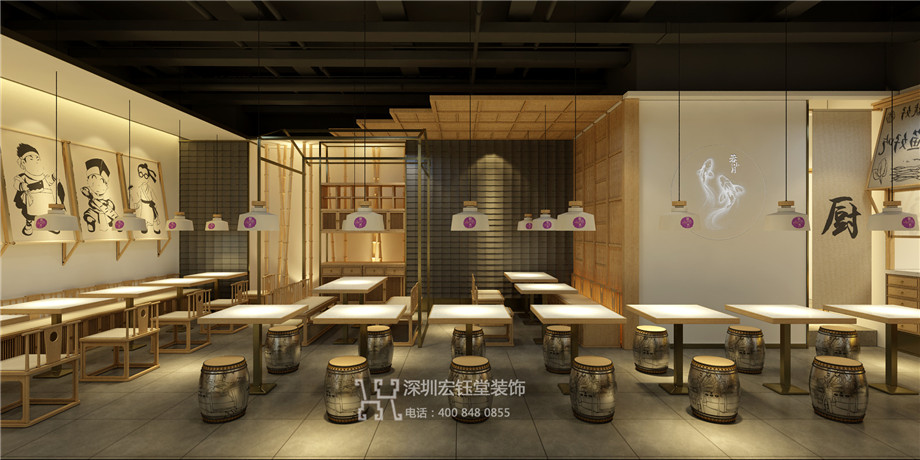 蓉小月老壇酸菜魚(yú)店面裝修設(shè)計(jì)方案