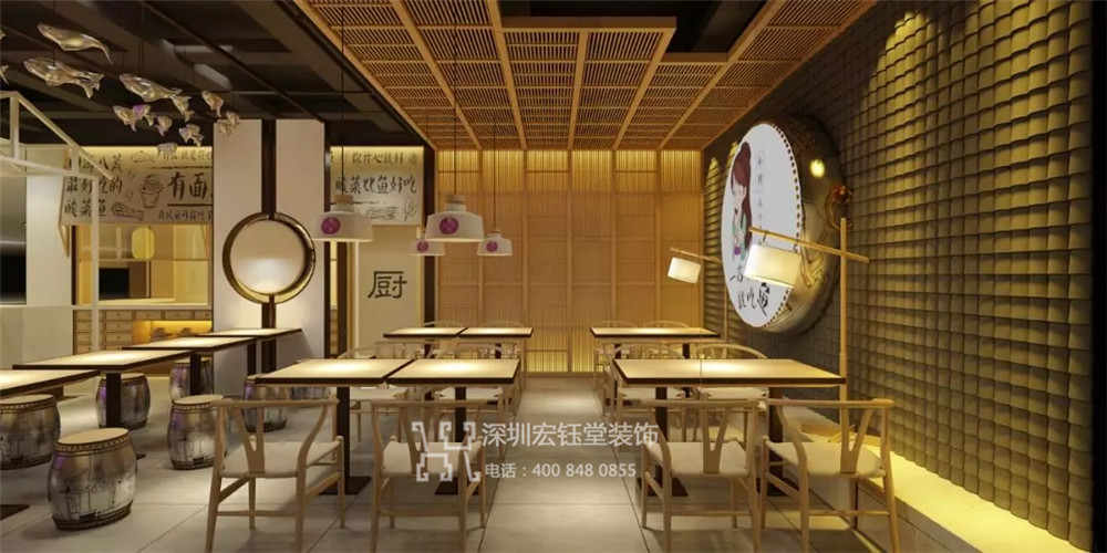 鄭州蓉小月酸菜魚(yú)餐廳裝修效果圖