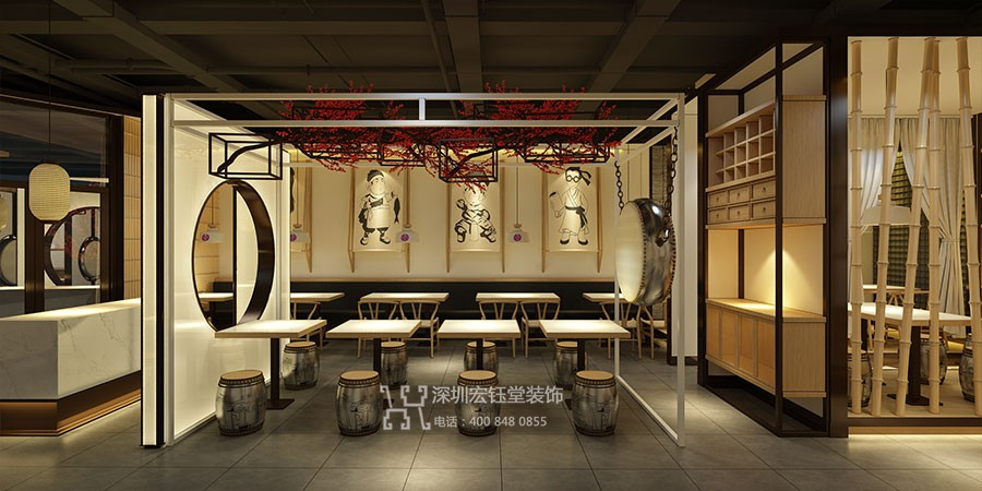 蓉小月老壇酸菜魚(yú)連鎖店裝修效果圖案例