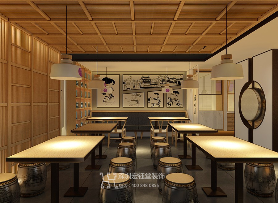 鄭州蓉小月特色酸菜魚(yú)餐廳裝修設(shè)計(jì)方案