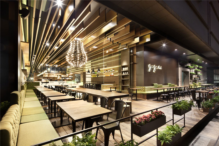gaga鮮語休閑咖啡最新餐飲店面裝修設(shè)計方案