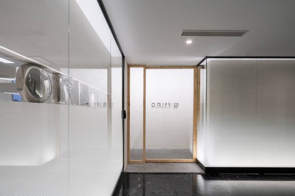 建筑設計有限公司小而美的辦公室前臺裝修效果圖