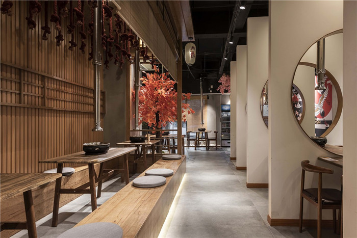 日式烤肉店裝修    故里烤肉燒烤餐廳門(mén)頭外觀裝修設(shè)計(jì)實(shí)景圖