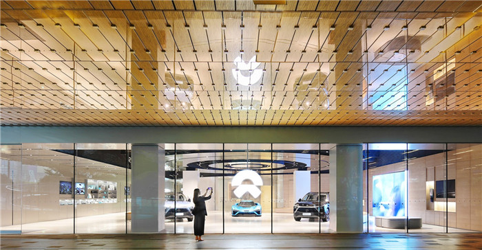 鄭州展廳裝修公司分享蔚來(lái)汽車用戶體驗(yàn)中心裝修設(shè)計(jì)方案