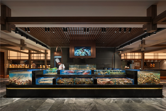 高端餐飲海鮮展示區(qū)裝修設計圖
