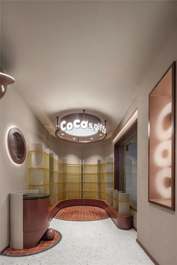 一樓入口設(shè)計-鄭州奶茶店裝修公司推薦COCO都可茶飲店裝修效果圖
